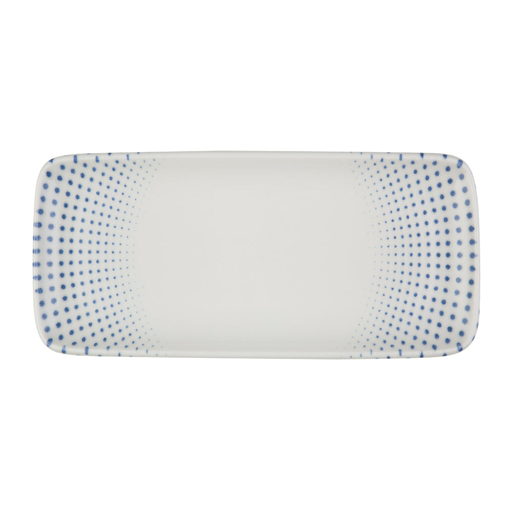 Harmony Blue Quadro Rectangle Plate 35 cm (34*16)