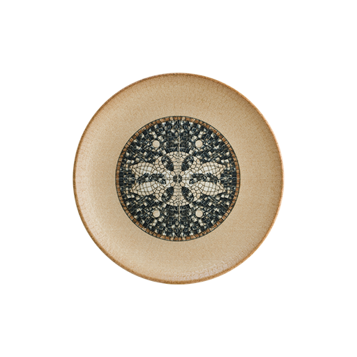 Mesopotamia Mosaic Wood Gourmet Flat Plate 21 cm